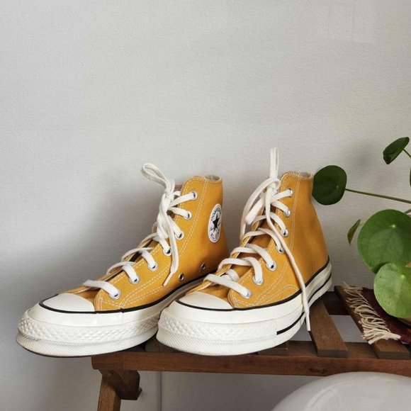 Converse Yellow High-Top Sneakers - Picture 2 of 3